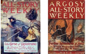Left: cover of All-Story Weekly, 1919. Right: cover of Argosy All-Story Weekly, 1922.