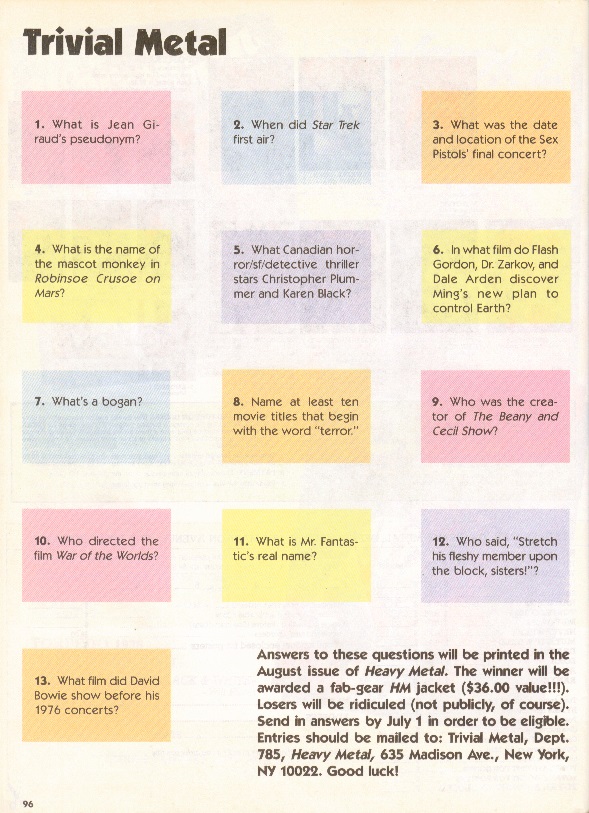 trivia JUN 85